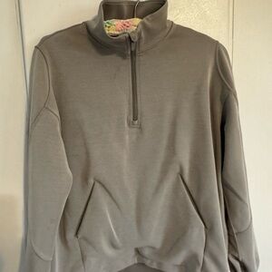 lululemon athletica Men's Taupe Zip-Up Sweater